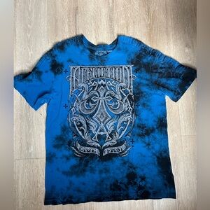 Affliction Tie Dye blue T- shirt